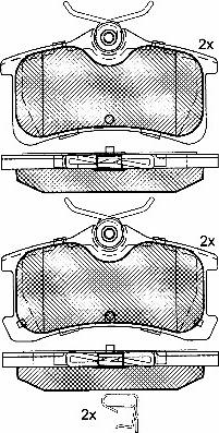 BSF 10821 - Kit de plaquettes de frein, frein à disque cwaw.fr