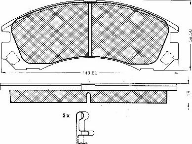 BSF 10828 - Kit de plaquettes de frein, frein à disque cwaw.fr