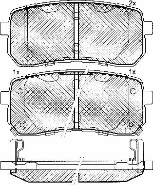 ACKOJAP A52-2144 - Kit de plaquettes de frein, frein à disque cwaw.fr