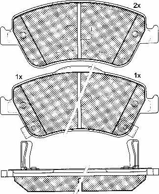 BSF 10870 - Kit de plaquettes de frein, frein à disque cwaw.fr