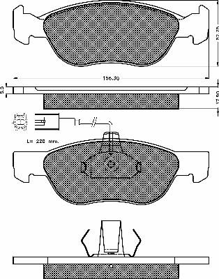 BSF 10398 - Kit de plaquettes de frein, frein à disque cwaw.fr