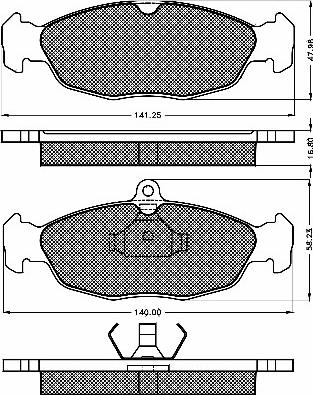 BSF 10345 - Kit de plaquettes de frein, frein à disque cwaw.fr