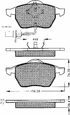 BSF 10341 - Kit de plaquettes de frein, frein à disque cwaw.fr