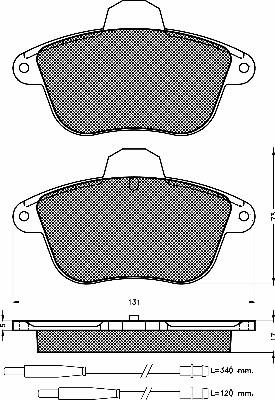 BSF 10348 - Kit de plaquettes de frein, frein à disque cwaw.fr