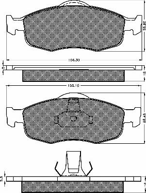 BSF 10366 - Kit de plaquettes de frein, frein à disque cwaw.fr