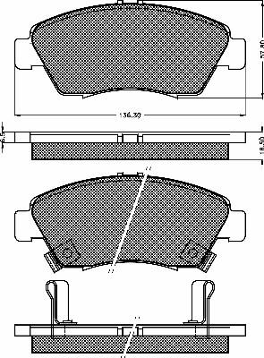 BSF 10360 - Kit de plaquettes de frein, frein à disque cwaw.fr