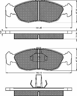 BSF 10378 - Kit de plaquettes de frein, frein à disque cwaw.fr