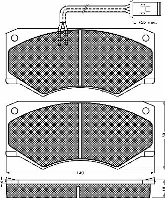 BENDIX 571446 - Kit de plaquettes de frein, frein à disque cwaw.fr