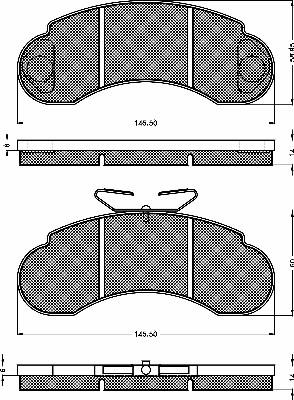 BSF 10244 - Kit de plaquettes de frein, frein à disque cwaw.fr