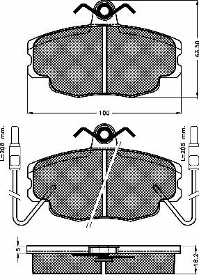 BSF 10250 - Kit de plaquettes de frein, frein à disque cwaw.fr