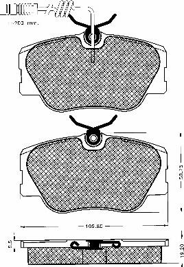 BSF 10204 - Kit de plaquettes de frein, frein à disque cwaw.fr