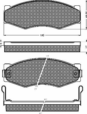 BSF 10205 - Kit de plaquettes de frein, frein à disque cwaw.fr