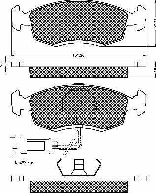 BSF 10210 - Kit de plaquettes de frein, frein à disque cwaw.fr