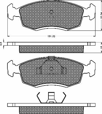 BSF 10211 - Kit de plaquettes de frein, frein à disque cwaw.fr