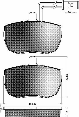 BSF 10288 - Kit de plaquettes de frein, frein à disque cwaw.fr