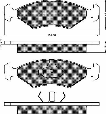 BSF 10274 - Kit de plaquettes de frein, frein à disque cwaw.fr