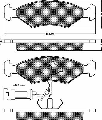 BSF 10272 - Kit de plaquettes de frein, frein à disque cwaw.fr