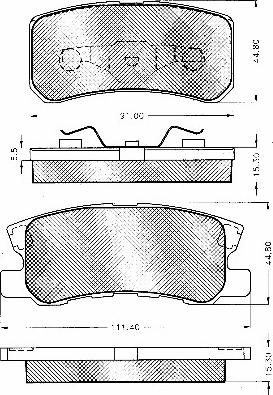 BSF 10795 - Kit de plaquettes de frein, frein à disque cwaw.fr