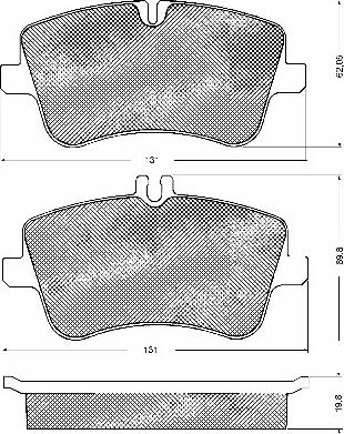 BSF 10745 - Kit de plaquettes de frein, frein à disque cwaw.fr