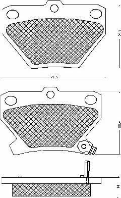 BSF 10741 - Kit de plaquettes de frein, frein à disque cwaw.fr