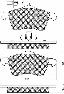 BSF 10743 - Kit de plaquettes de frein, frein à disque cwaw.fr