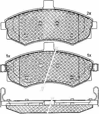 BSF 10762 - Kit de plaquettes de frein, frein à disque cwaw.fr