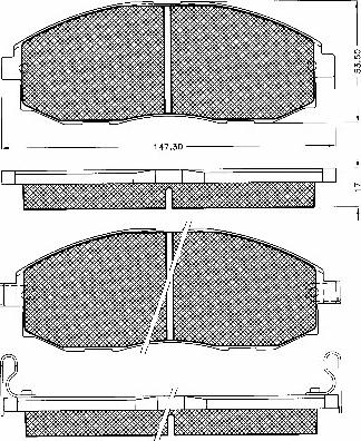 BSF 10767 - Kit de plaquettes de frein, frein à disque cwaw.fr