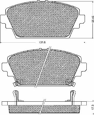 BSF 10704 - Kit de plaquettes de frein, frein à disque cwaw.fr