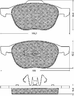 BSF 10700 - Kit de plaquettes de frein, frein à disque cwaw.fr