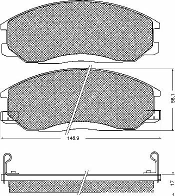 BSF 10707 - Kit de plaquettes de frein, frein à disque cwaw.fr