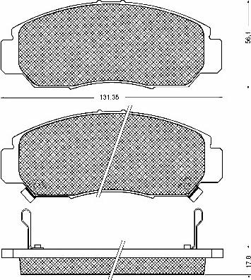 BSF 10713 - Kit de plaquettes de frein, frein à disque cwaw.fr