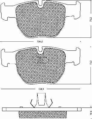 BSF 10712 - Kit de plaquettes de frein, frein à disque cwaw.fr