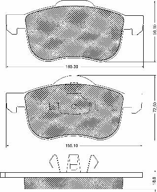 BSF 10739 - Kit de plaquettes de frein, frein à disque cwaw.fr