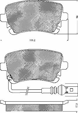 BSF 10738 - Kit de plaquettes de frein, frein à disque cwaw.fr