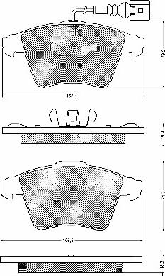 BSF 10737 - Kit de plaquettes de frein, frein à disque cwaw.fr