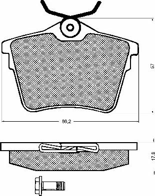 BSF 10723 - Kit de plaquettes de frein, frein à disque cwaw.fr