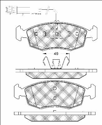 BSF 20028 - Kit de plaquettes de frein, frein à disque cwaw.fr