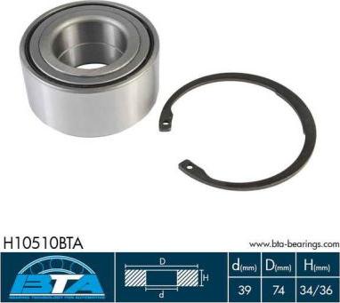 BTA H10510BTA - Kit de roulements de roue cwaw.fr