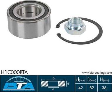 BTA H1C000BTA - Kit de roulements de roue cwaw.fr