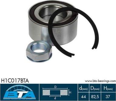 BTA H1C017BTA - Kit de roulements de roue cwaw.fr