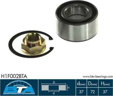 BTA H1F002BTA - Kit de roulements de roue cwaw.fr