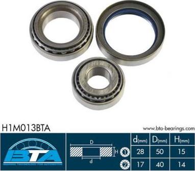 BTA H1M013BTA - Kit de roulements de roue cwaw.fr