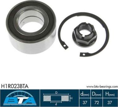 BTA H1R023BTA - Kit de roulements de roue cwaw.fr