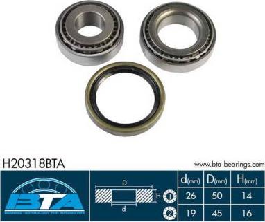 BTA H20318BTA - Kit de roulements de roue cwaw.fr