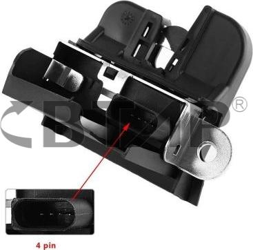 BTAP BVB155-007 - Serrure de capot-moteur cwaw.fr