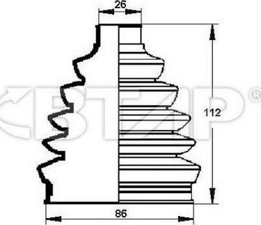 BTAP BVC502-005 - Joint-soufflet, arbre de commande cwaw.fr