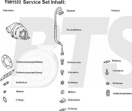 BTS Turbo T981522 - Turbocompresseur, suralimentation cwaw.fr