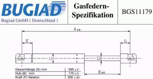 Bugiad BGS11179 - Vérin, capot-moteur cwaw.fr