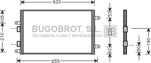 BUGOBROT 62-AL5077 - Condensateur, climatisation cwaw.fr