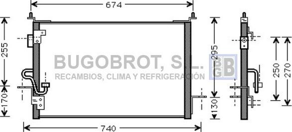 BUGOBROT 62-AU5143 - Condensateur, climatisation cwaw.fr